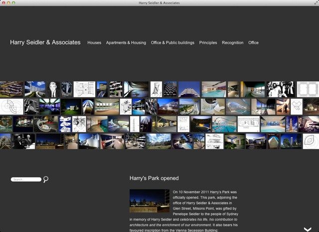 Harry Seidler Associates 2011 Homepage