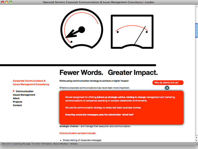 Operandi Partners communication page