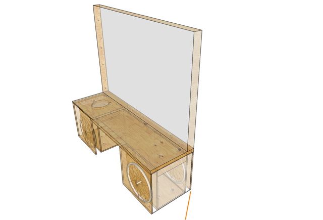 Movable storage dolly with clip on componentry