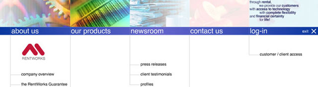 Rentworks Intranet homepage