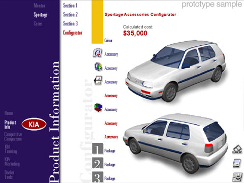 KIA intranet typical page