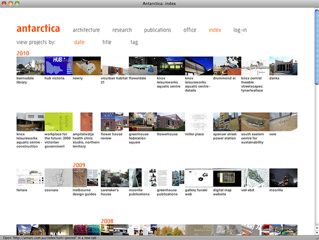 Antarctica projects listing