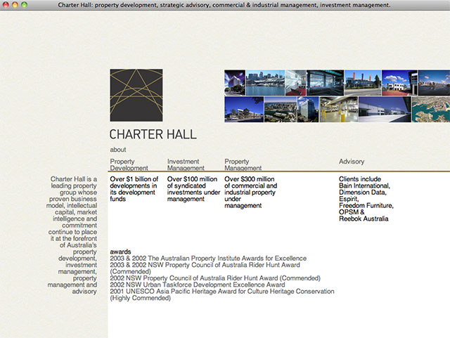 Charter Hall (client design)