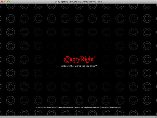 CopyRight splash screen