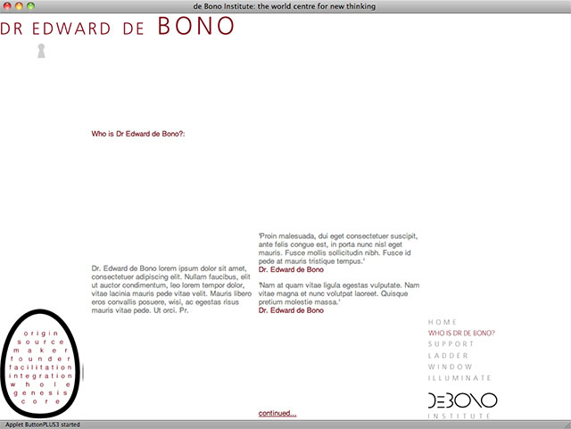De Bono Institute about page