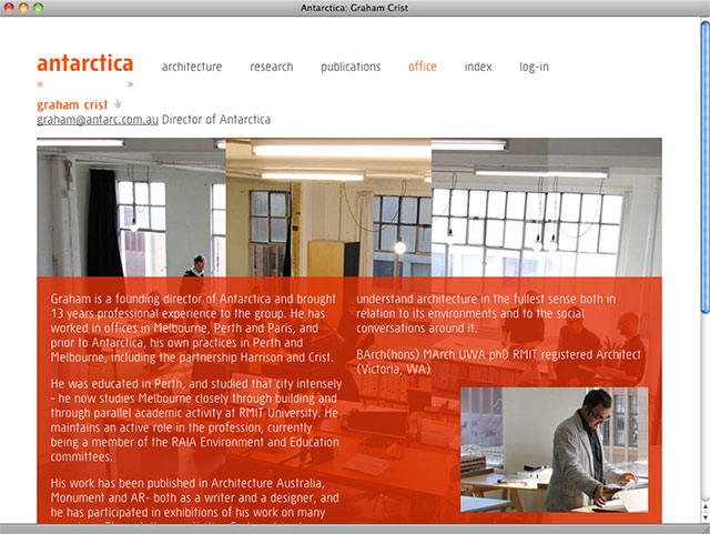 Antarctica office page