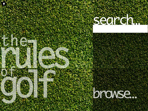 Golf Rules homepage