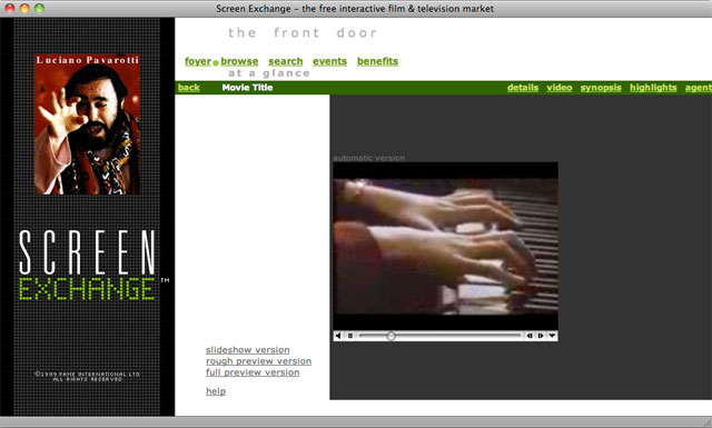 Screen Exchange video page