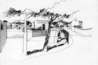 02-Bembridge Village-Sketch A